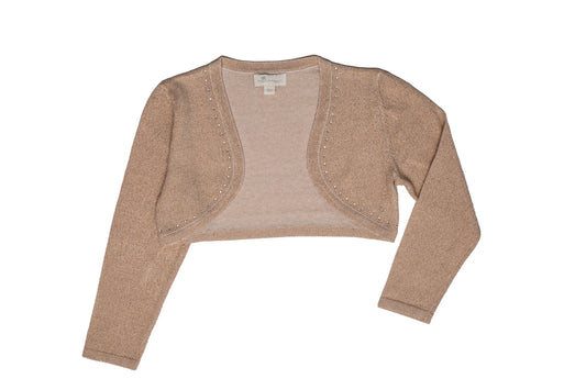 Lasten kimaltava neulebolero, kultainen