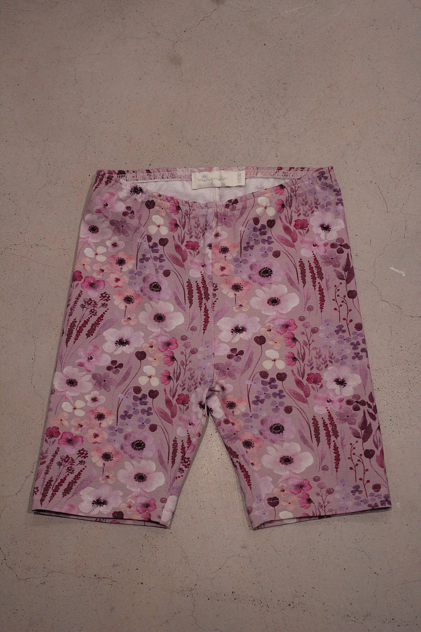 Lasten biker shorts, Lilac flower